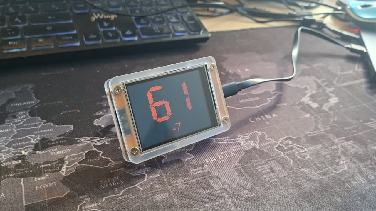 B-Sense low alert screen
