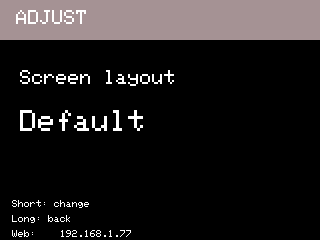User Manual B-Sense mini menu layout screen